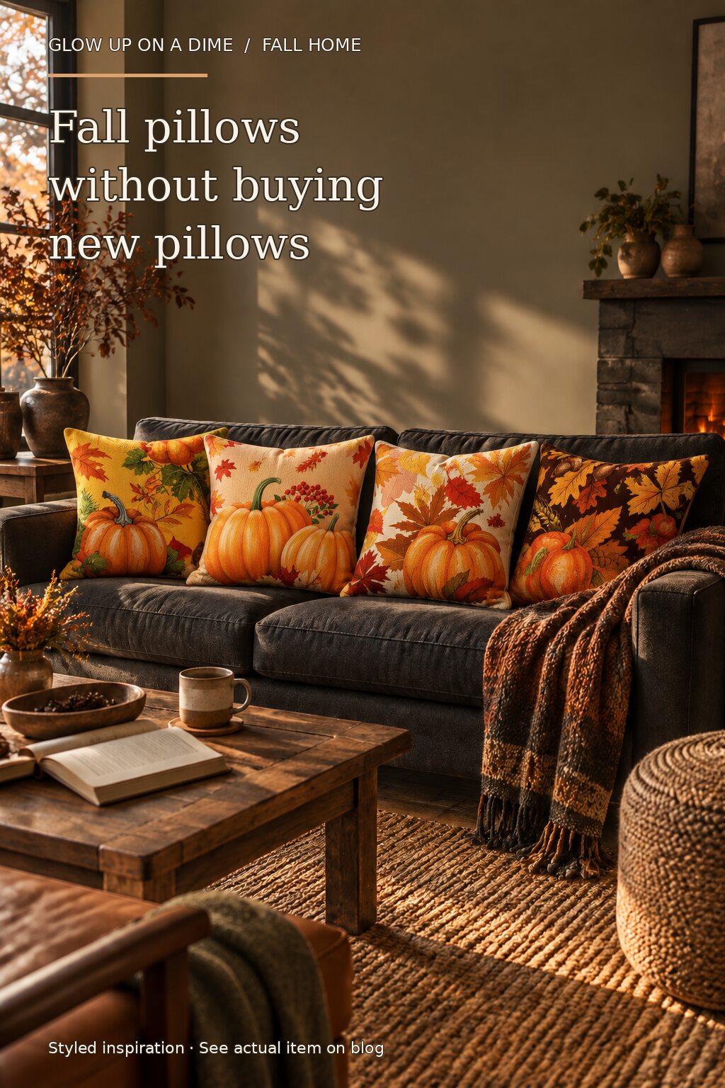 Fall pillows without buying new&nbsp;pillows