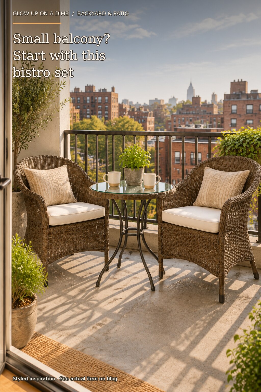 Small balcony? Start with this bistro&nbsp;set