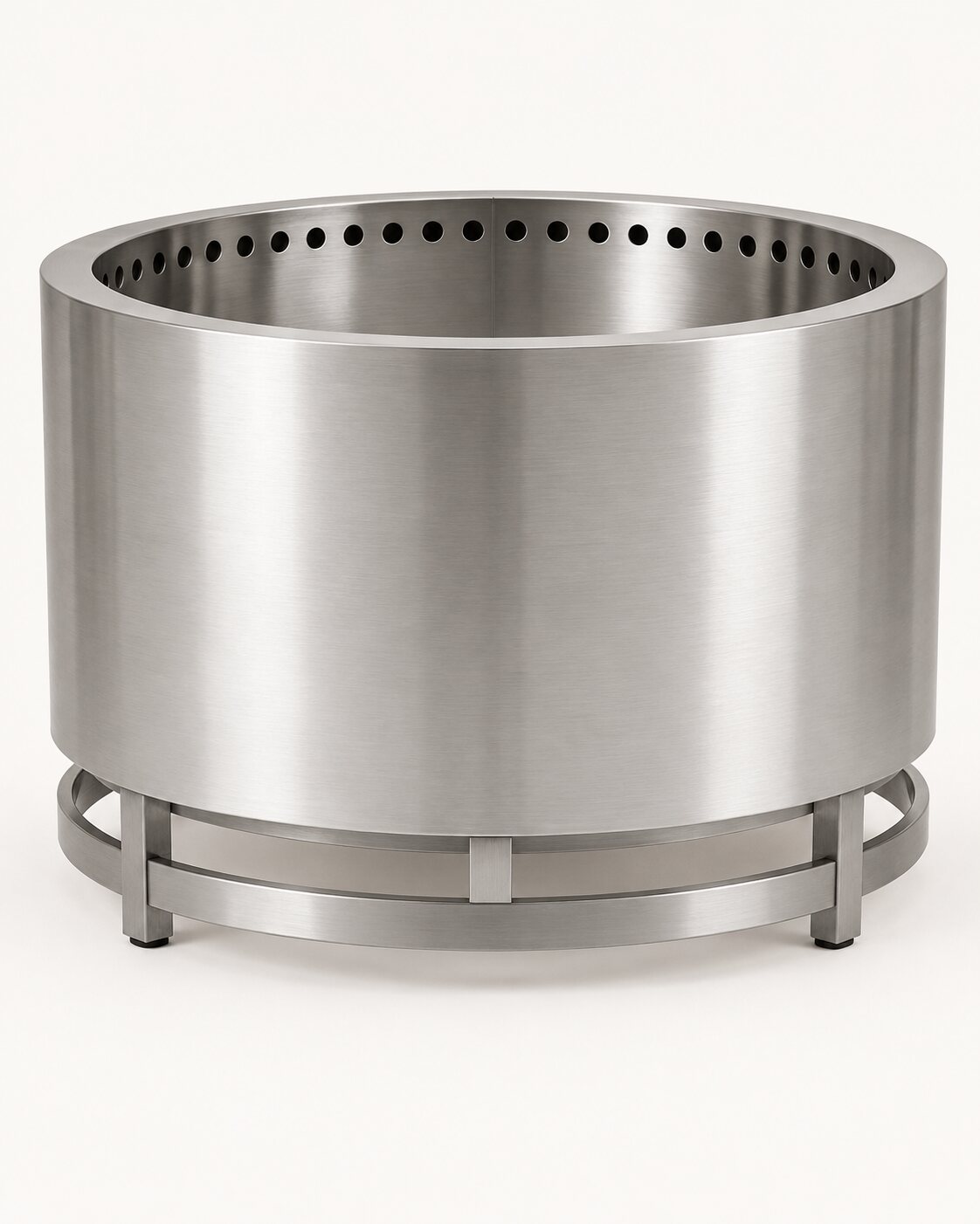 Illustrative stainless steel fire pit and stand; see actual Yukon on Amazon